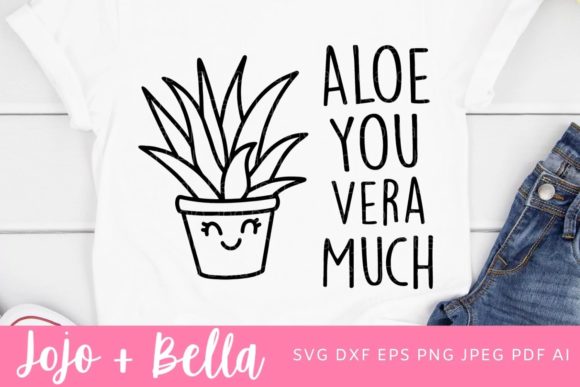 Aloe You Vera Much SVG: A Playful Embroidery Design for Creative Projects