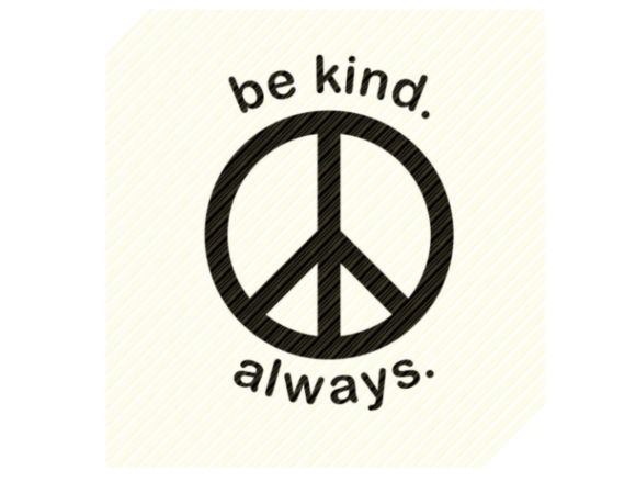 Be Kind Always Quote Peace Symbol Review for Real Embroidery Projects