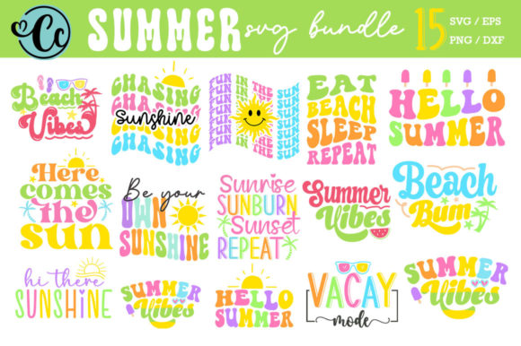 Summer SVG Bundle: A Lighthearted Embroidery Design for Real Projects